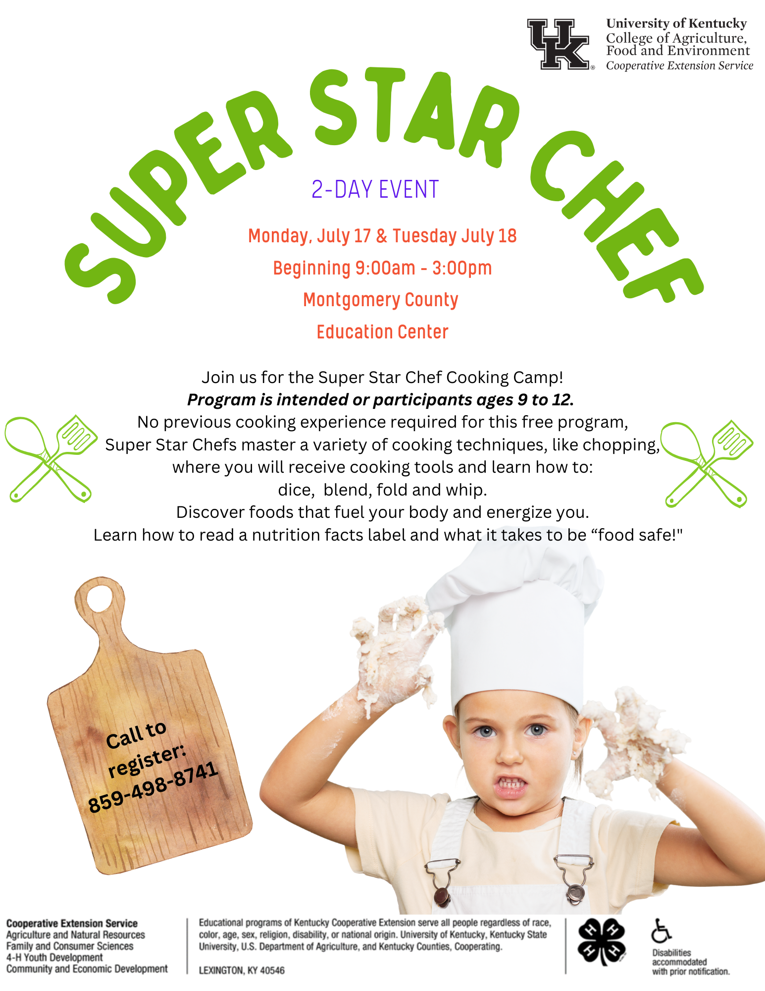 Super Star Chef Montgomery County Extension Office